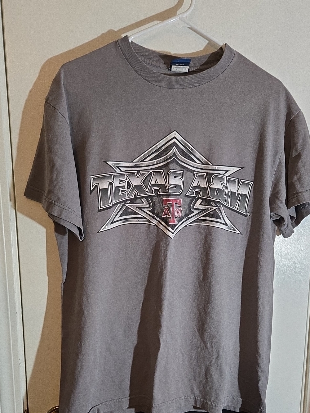 Champs Men's Gray Texas A&M Logo Short Sleeve Tee